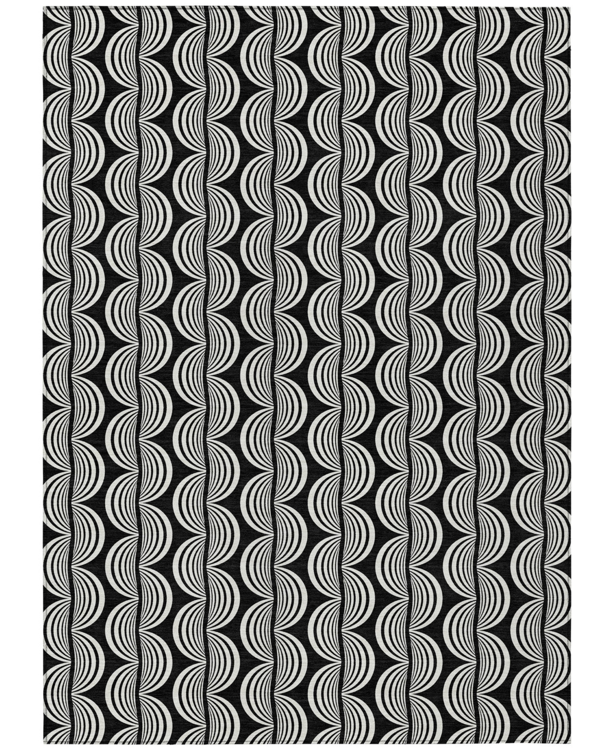 Addison Chantille Mahine Washable Acn1055 5'x7'6" Area Rug In Black