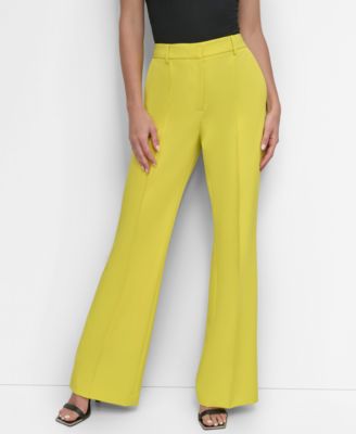 DKNY Women's Pintuck Flare-Leg Pants - Macy's