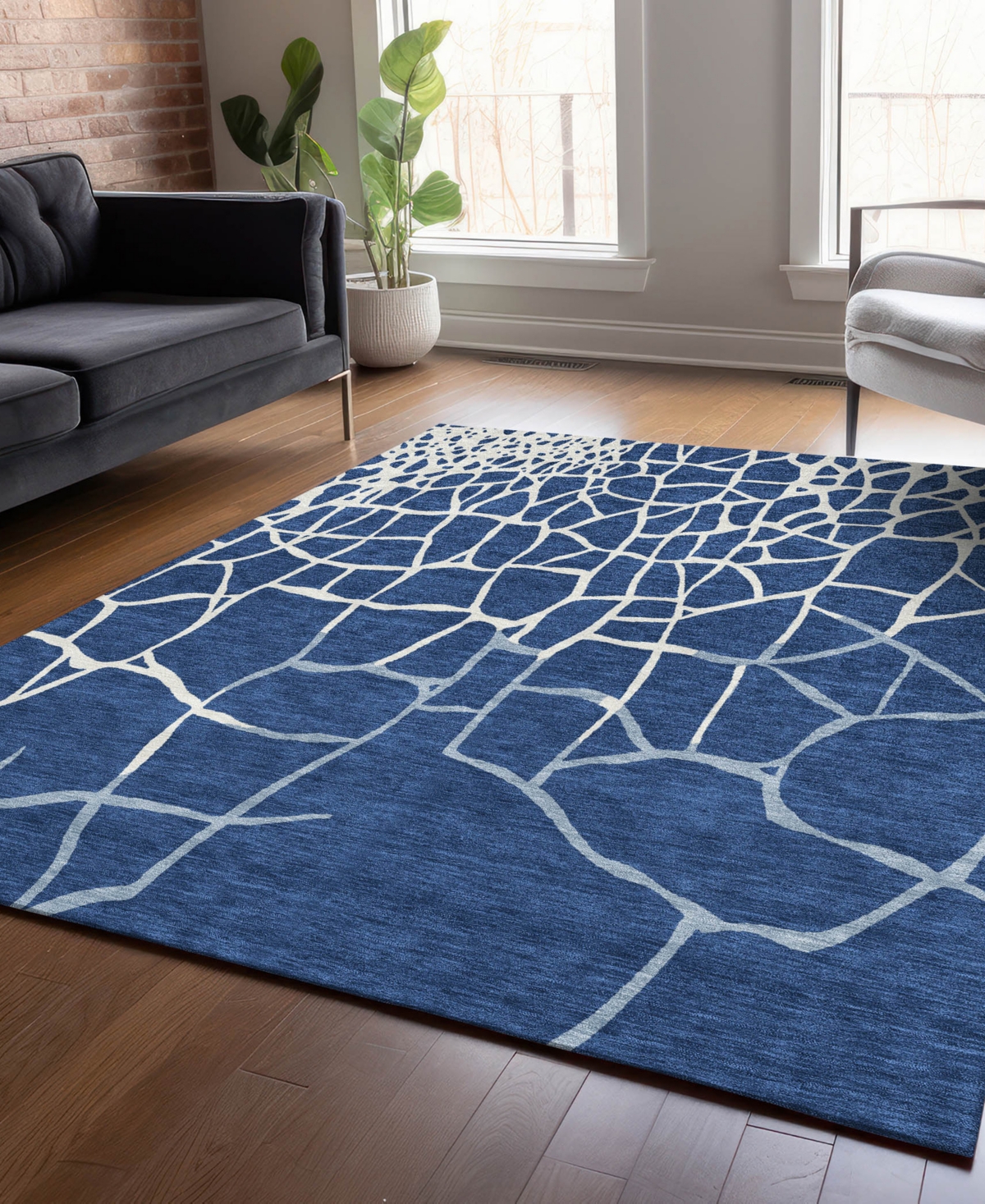 Addison Chantille Mahine Washable Acn1049 3'x5' Area Rug In Navy