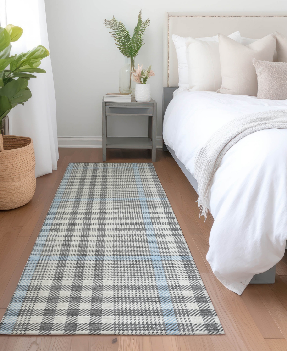 Addison Chantille Mahine Washable Acn1054 2'3"x7'6" Runner Area Rug In Gray