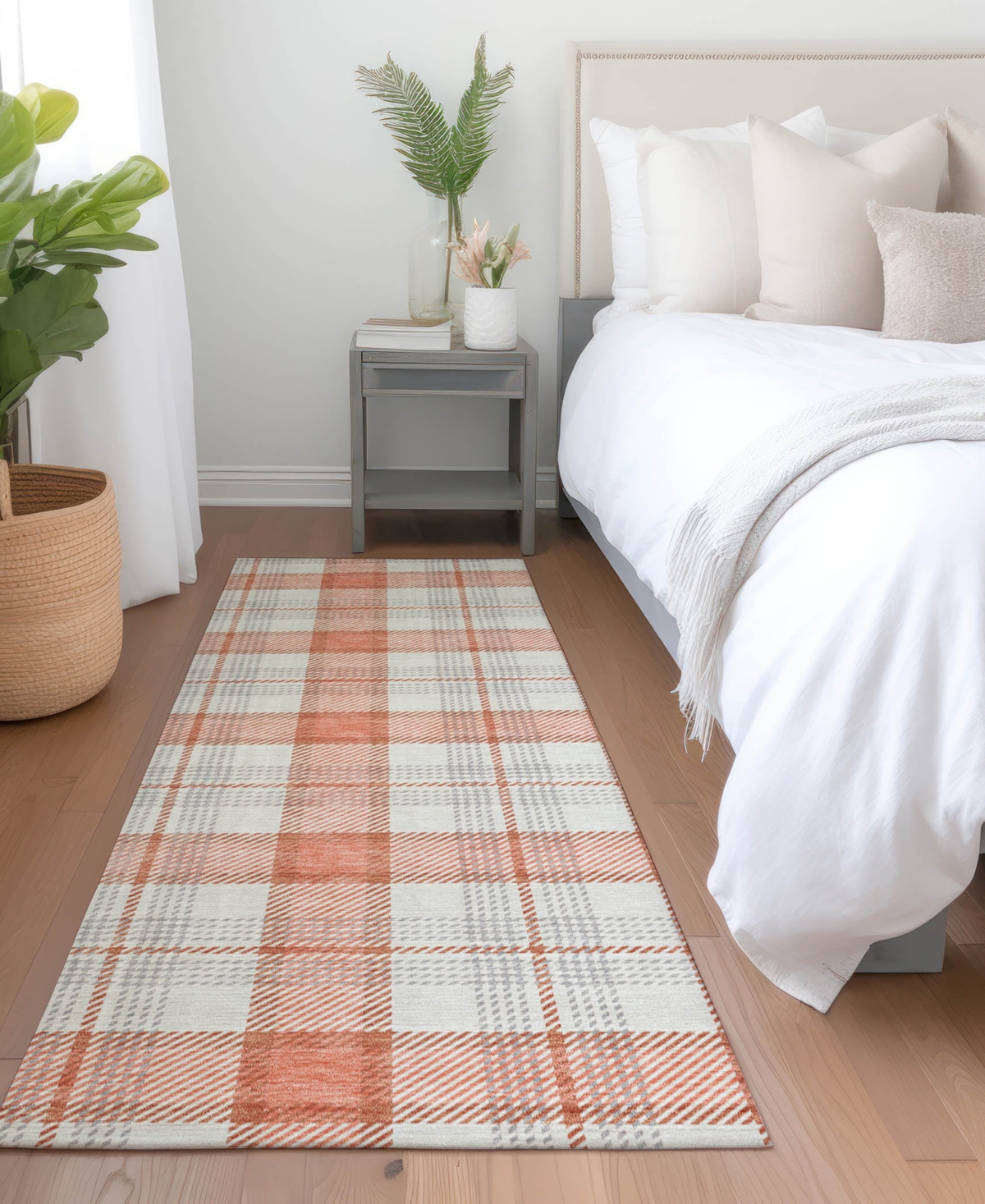 Addison Chantille Mahine Washable Acn1052 2'3"x7'6" Runner Area Rug In Coral
