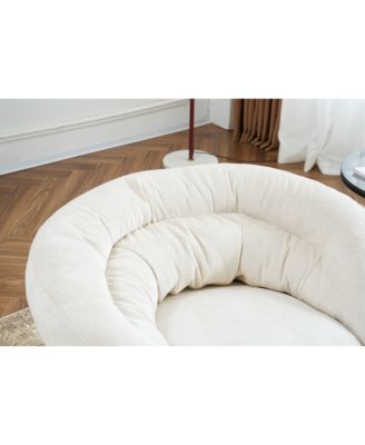 360 Swivel Club Chair with Removable Cushion (Beige)