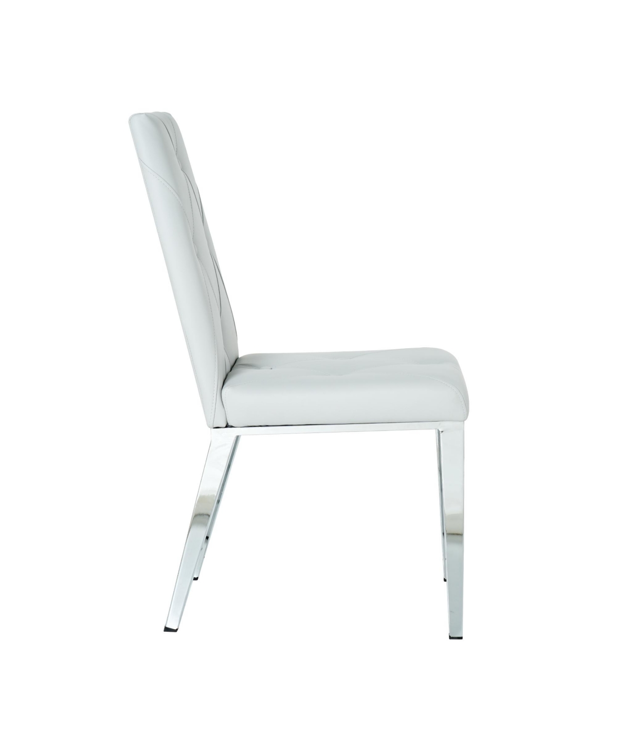 Streamdale Furniture Modern simple light luxury dining chair Light grey chair Family bedroom stool back Pu electroplated chair legs, suitable for kitc