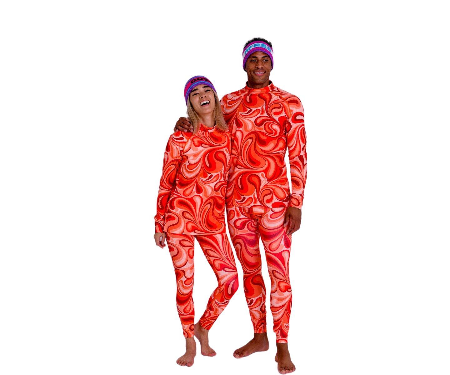 Женский топ OOSC Baselayer Top Shagadelic Baby, цвет: Красный / Оранжевый — фото 2