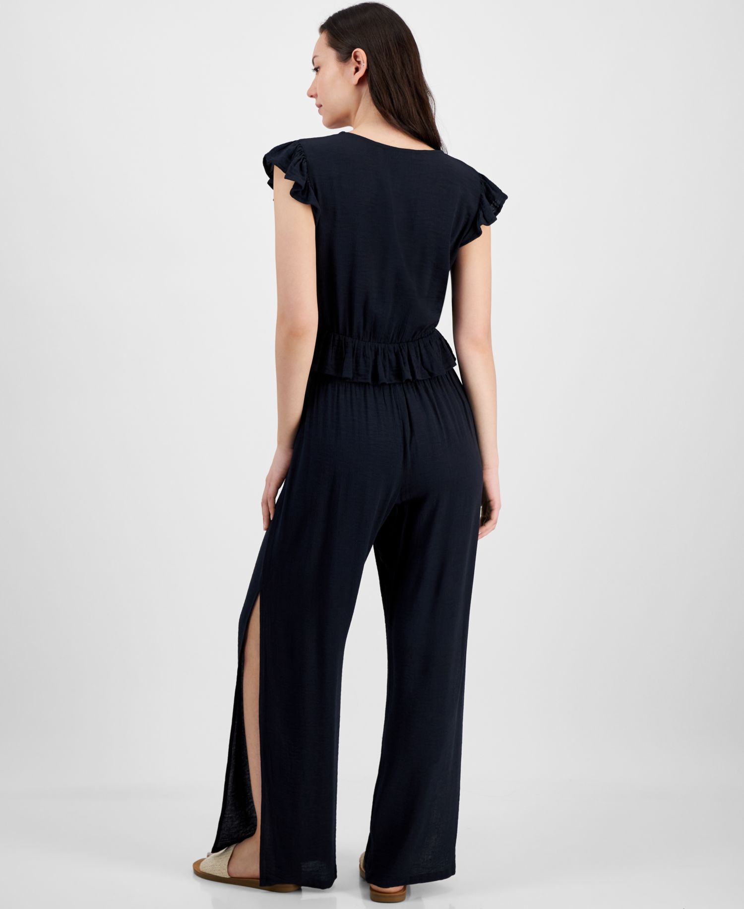 Juniors' Side-Slit Cover-Up Pants