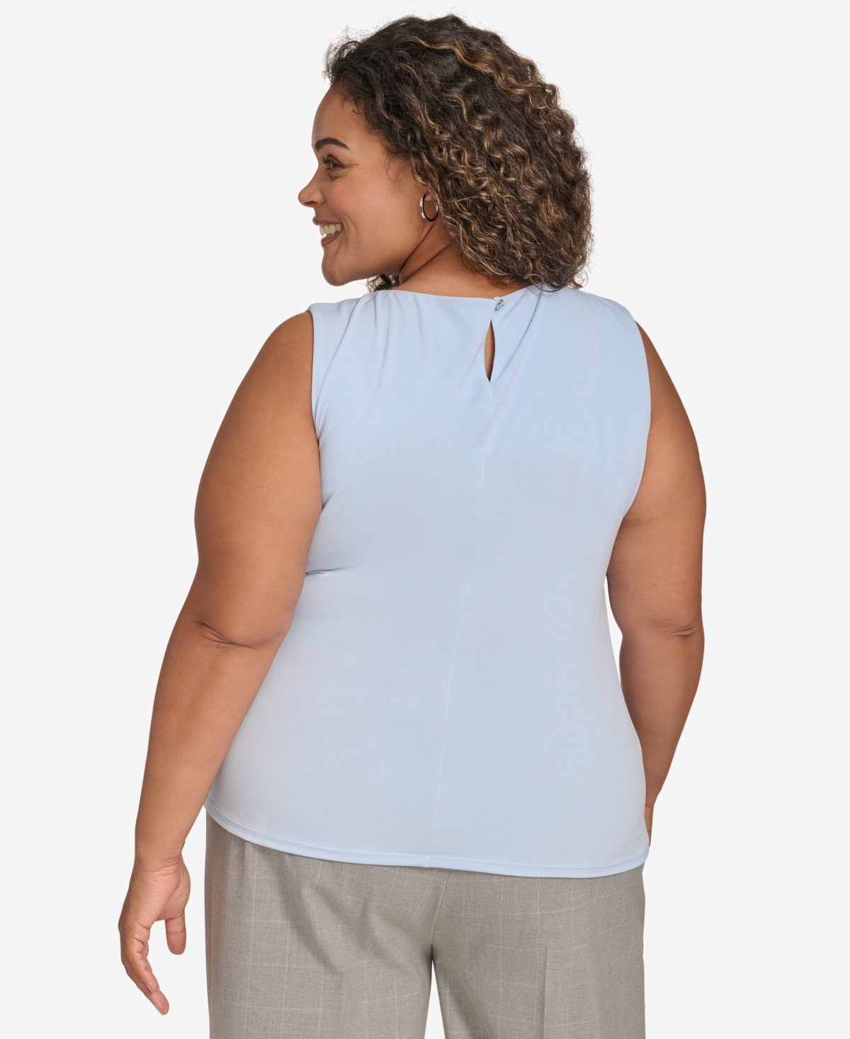 Calvin Klein Plus Size Pleat-Neck Camisole