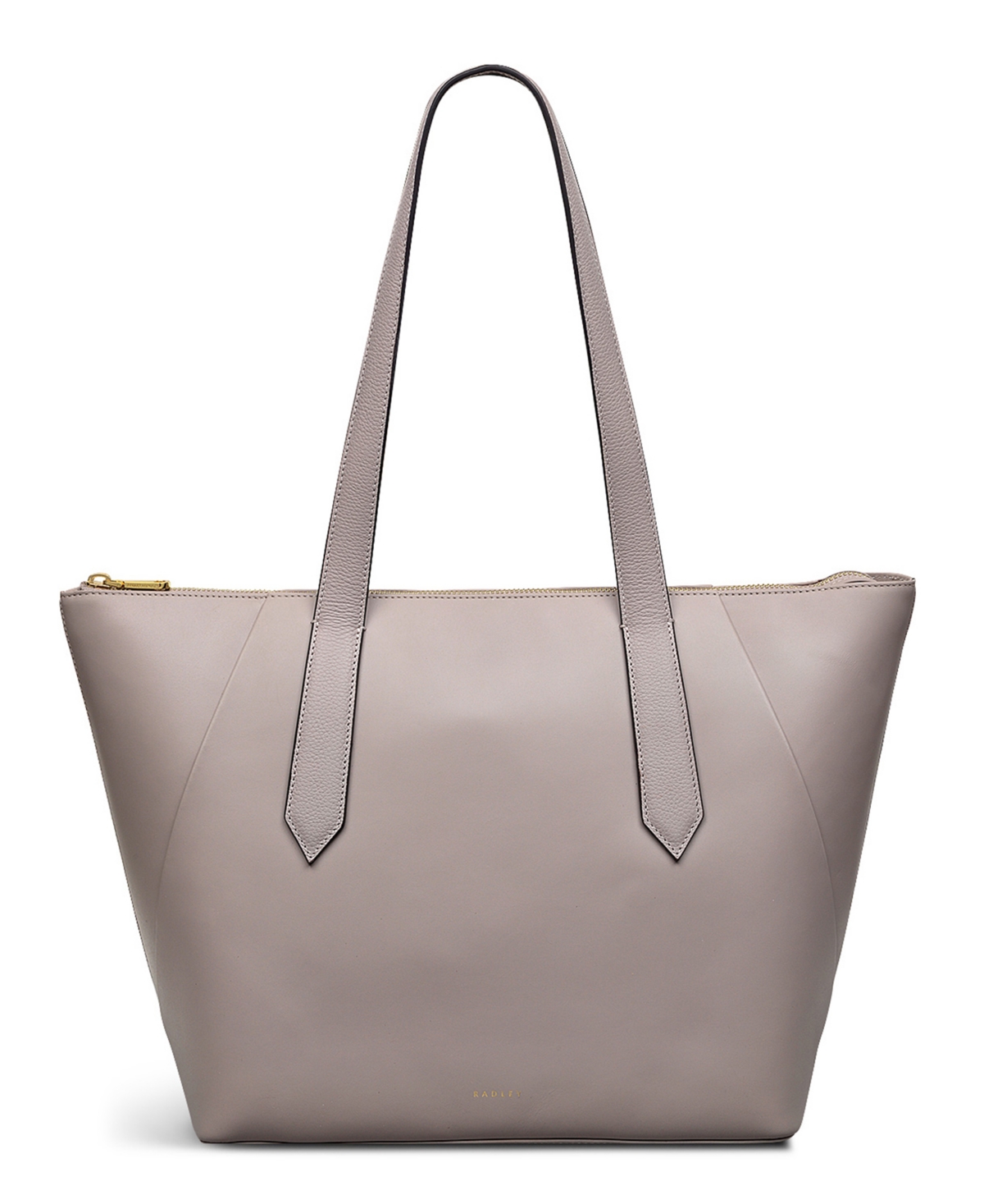 Bruton Street Small Zip-Top Leather Tote - Dark Butter
