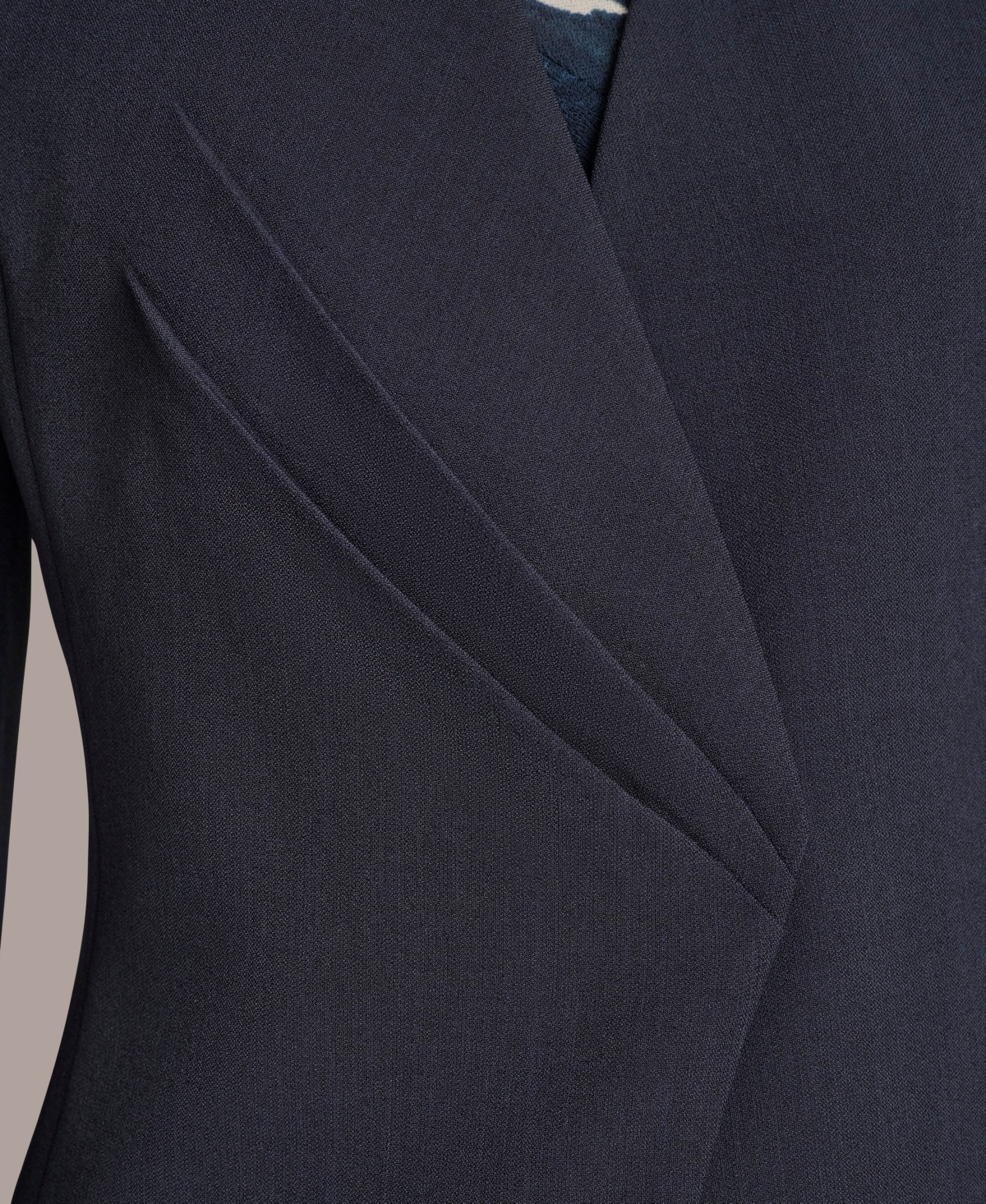 Shop Donna Karan Women's Collarless One-button Blazer In Nightfall