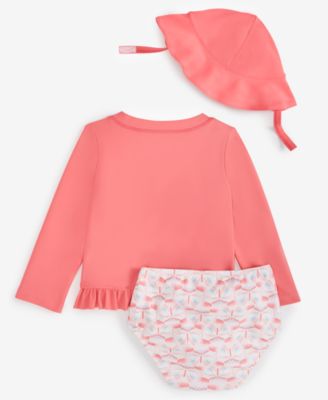 Baby Girls Butterfly Hat, Swim Top & Bottoms, Exclusively at Macy's