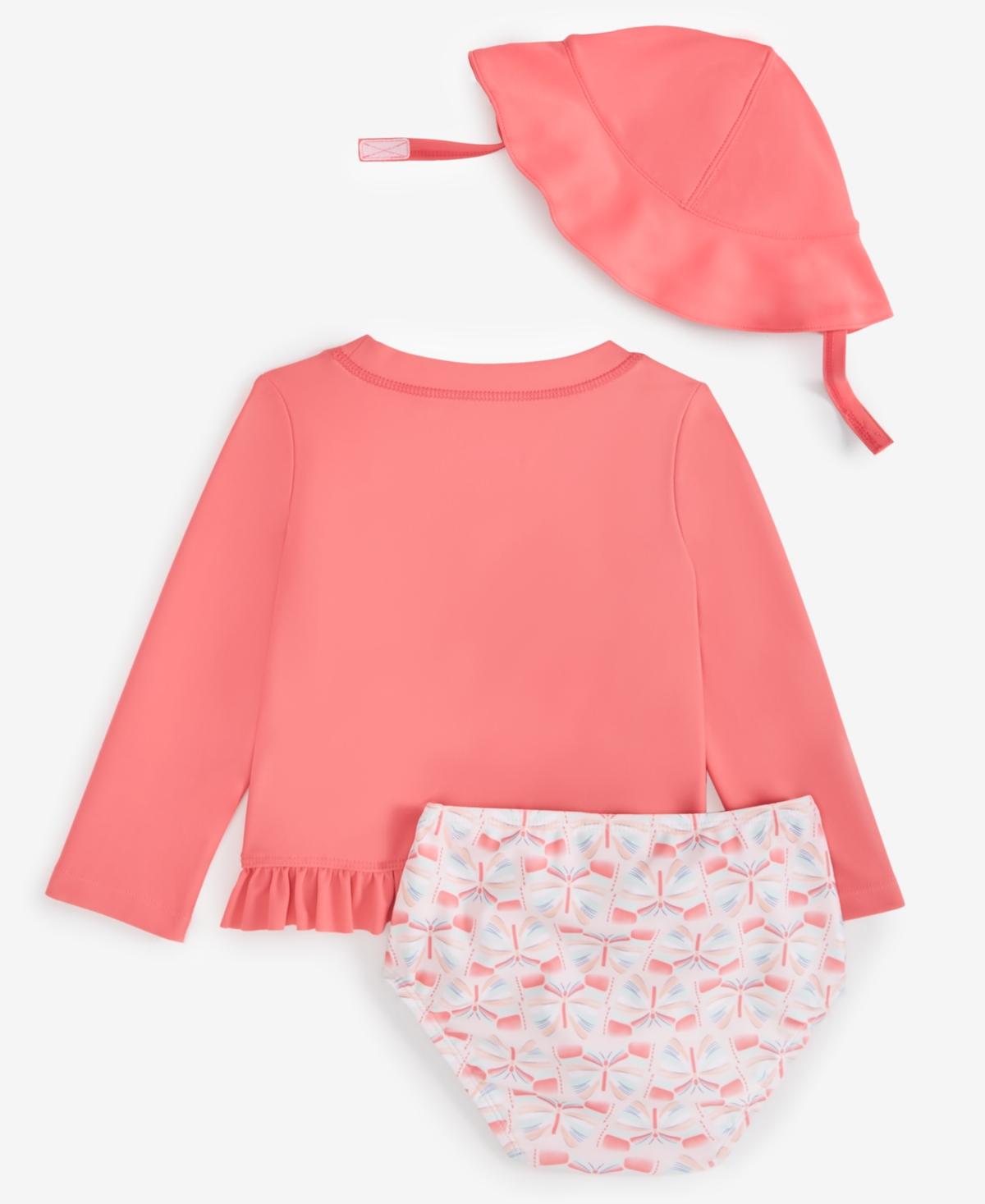 First Impressions Baby Girls Butterfly Hat, Swim Top & Bottoms, Exclusively at Macy's