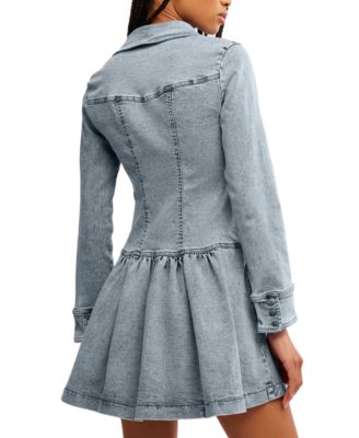 Free People Women's Roadhouse Button-Front Mini Dress - Macy's