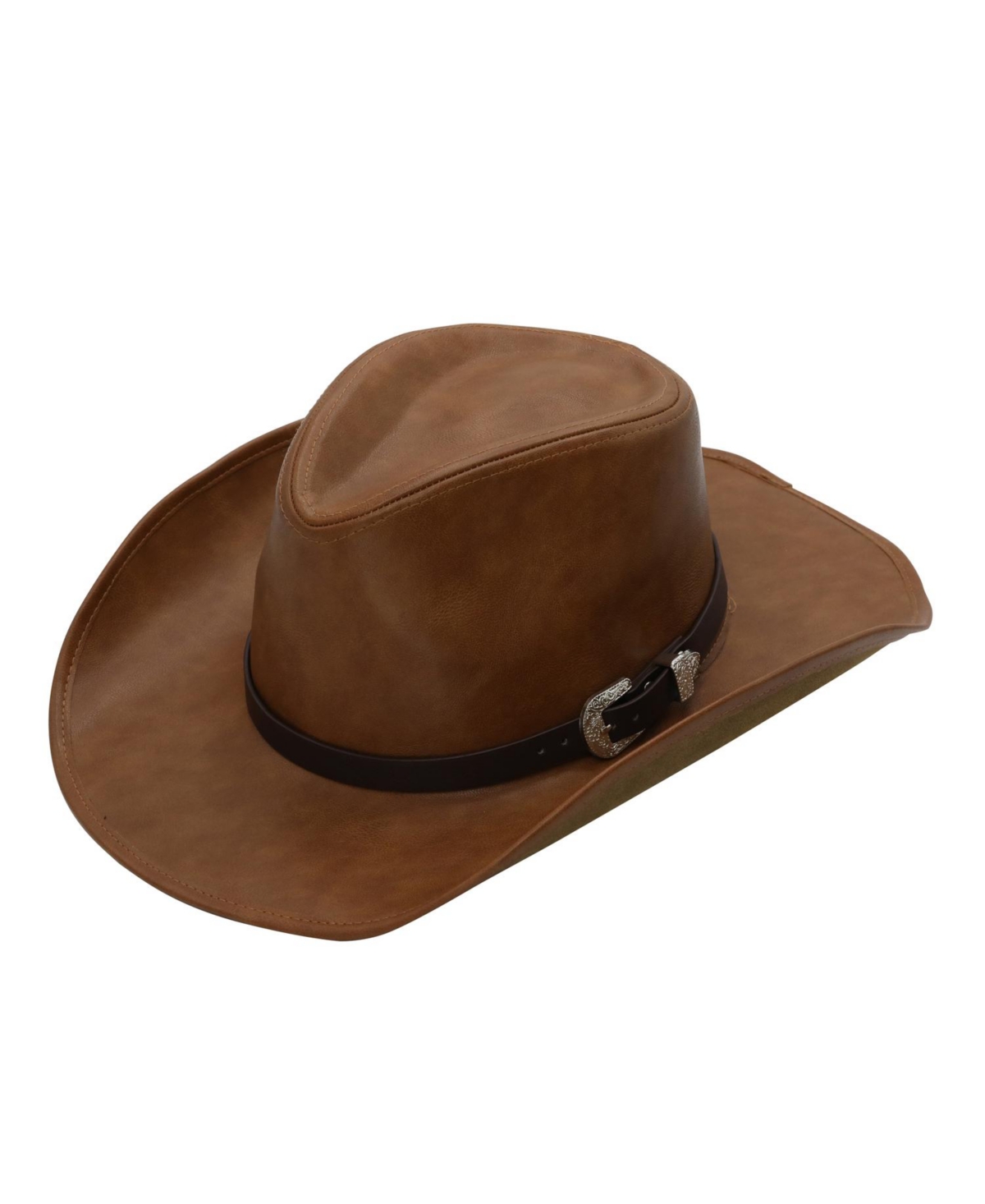 Yatra Polyester Banded Buckle Hat - Brown