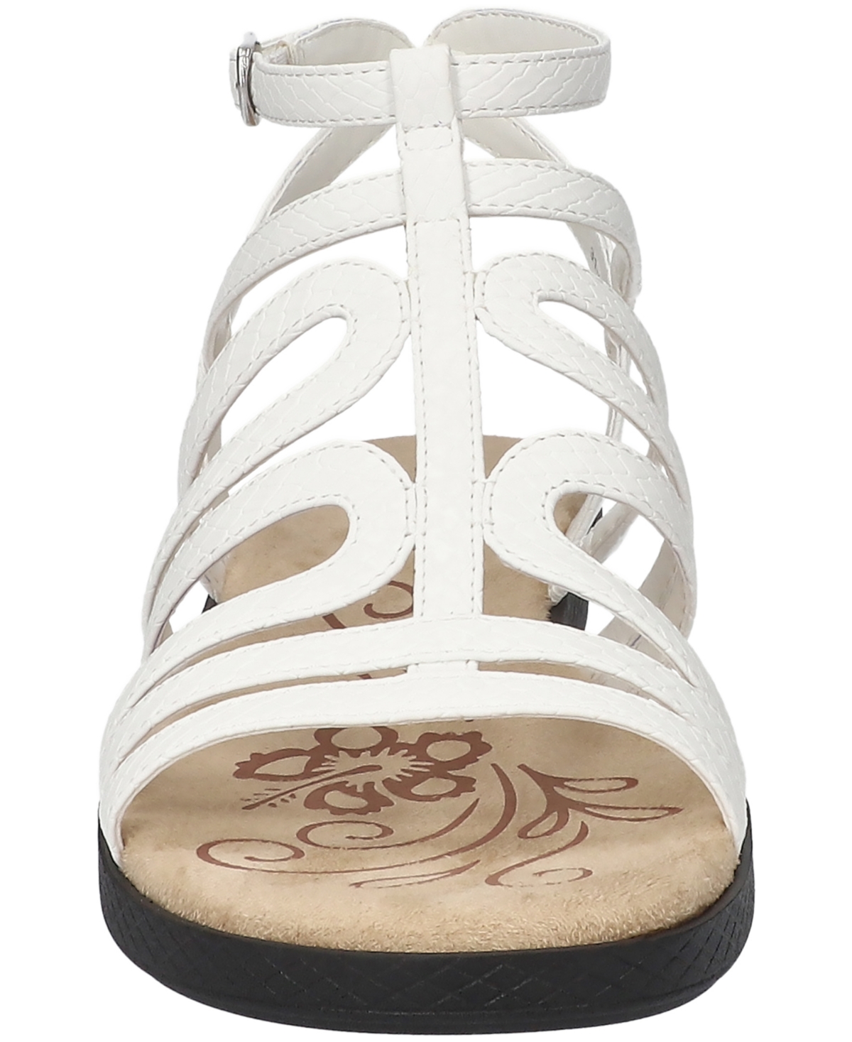 EASY STREET WOMEN'S DAYLILY GLADIATOR BUCKLE FLAT SANDALS 