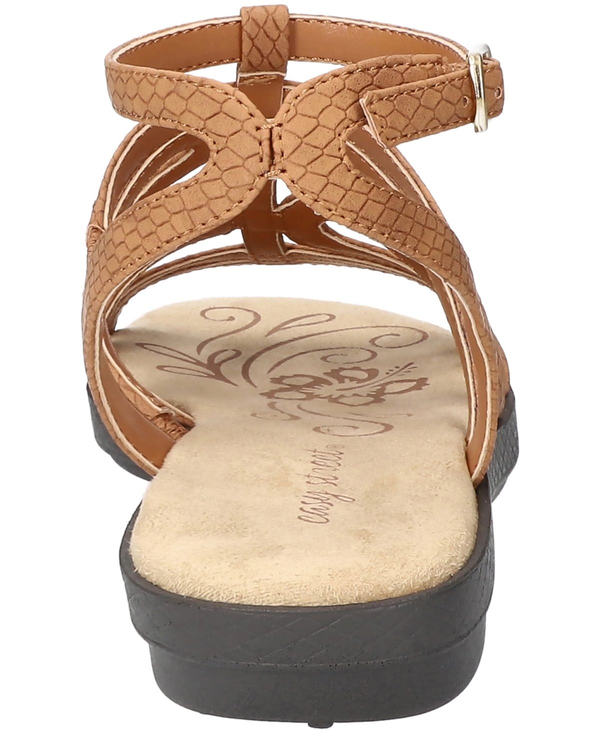 EASY STREET WOMEN'S DAYLILY GLADIATOR BUCKLE FLAT SANDALS 