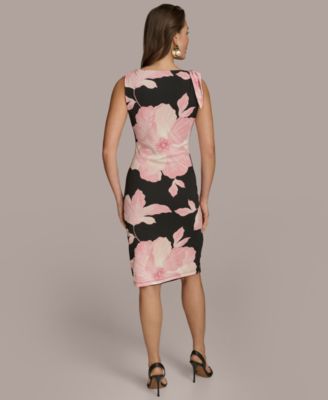 【Donna Karan New York】Printed Ruched A-Line Dress Donna Karan New York Women's Printed Ruched A-Line Dress