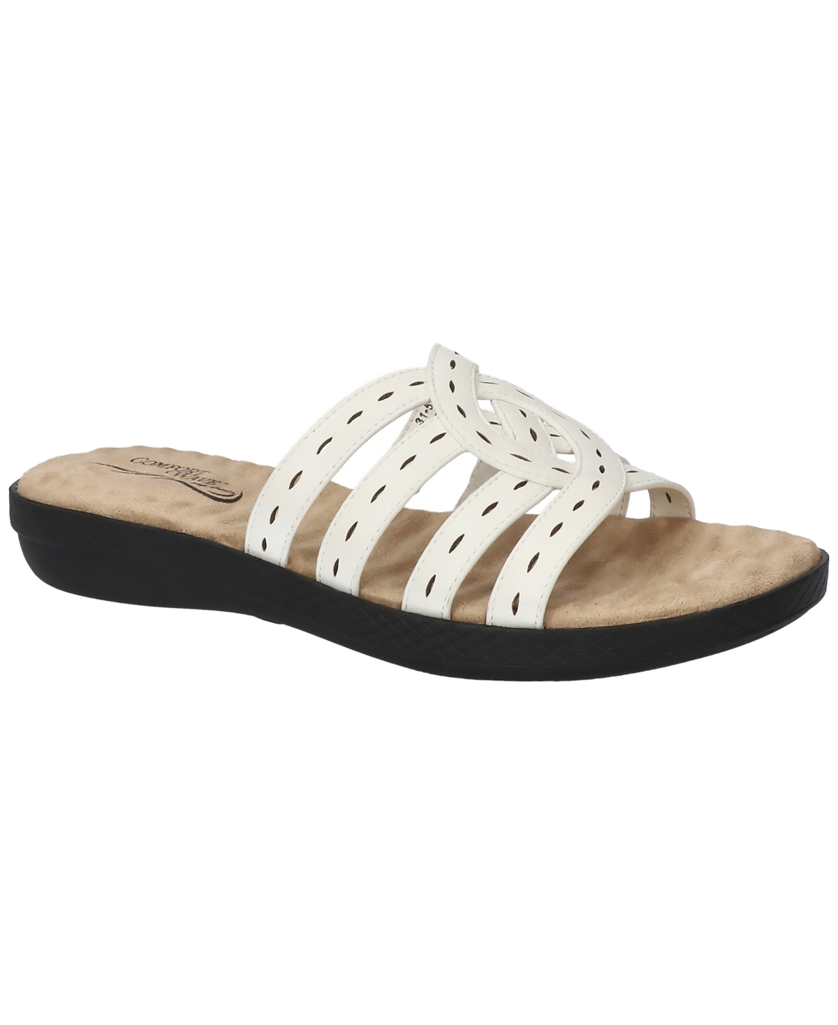 Shop Easy Street Women's Cammie Slide Slip-on Sandals In White