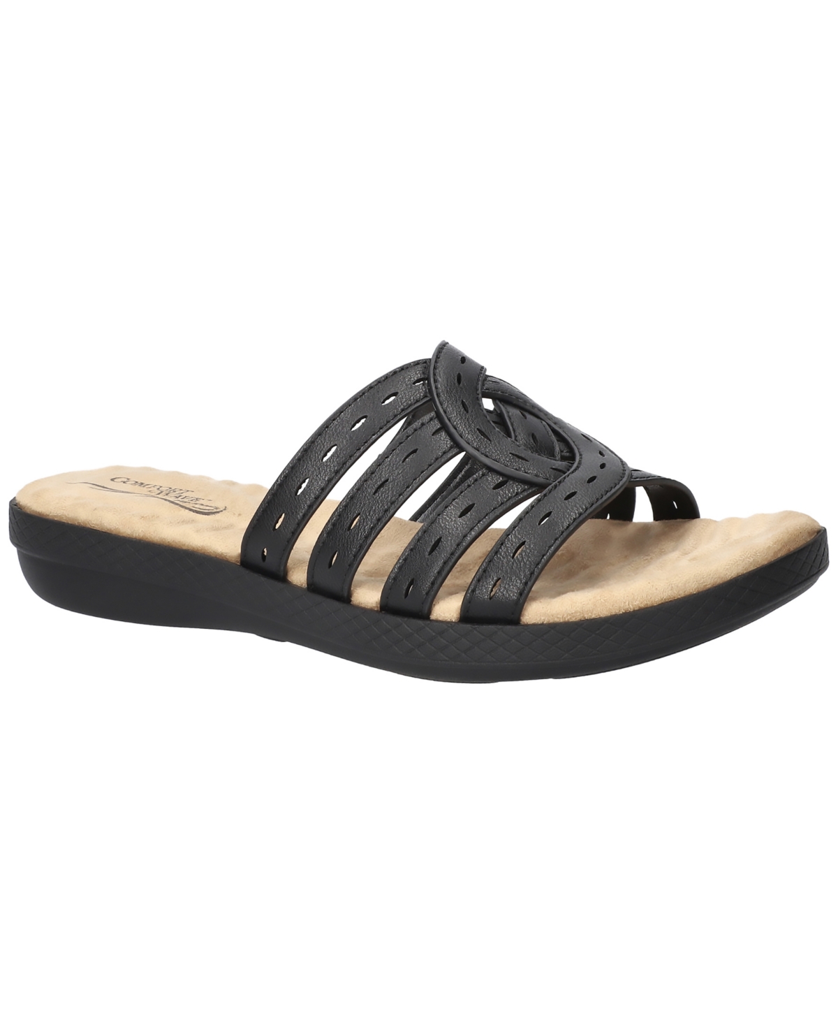 Shop Easy Street Women's Cammie Slide Slip-on Sandals In Black