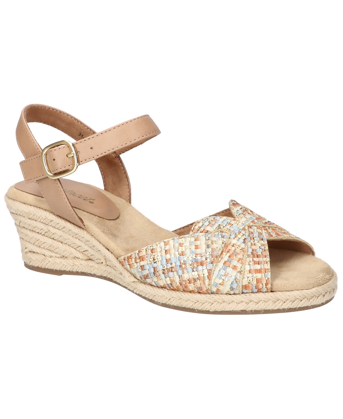 EASY STREET WOMEN'S MIRAMAR ESPADRILLE WEDGE HEEL SANDALS 