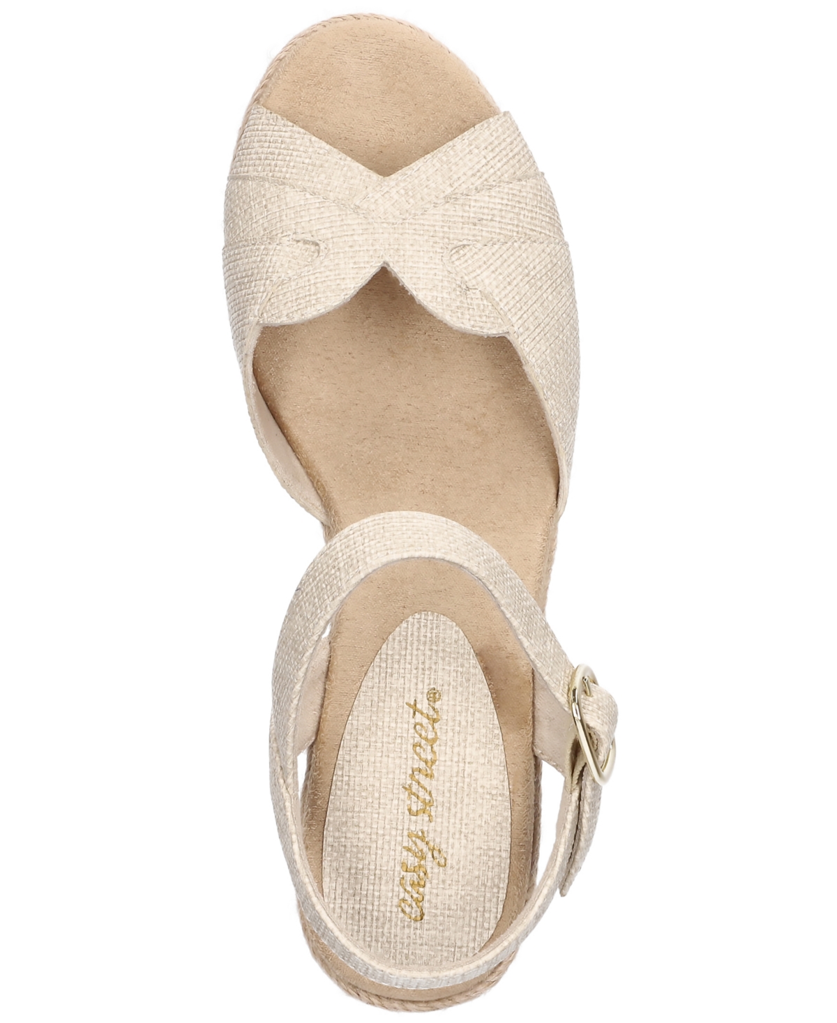 Shop Easy Street Women's Miramar Espadrille Wedge Heel Sandals In Natural