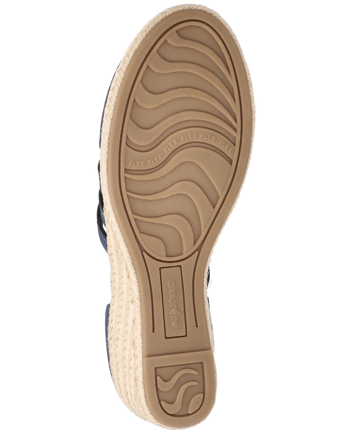 Shop Easy Street Women's Daytona Espadrille Wedge Sandals In Navy