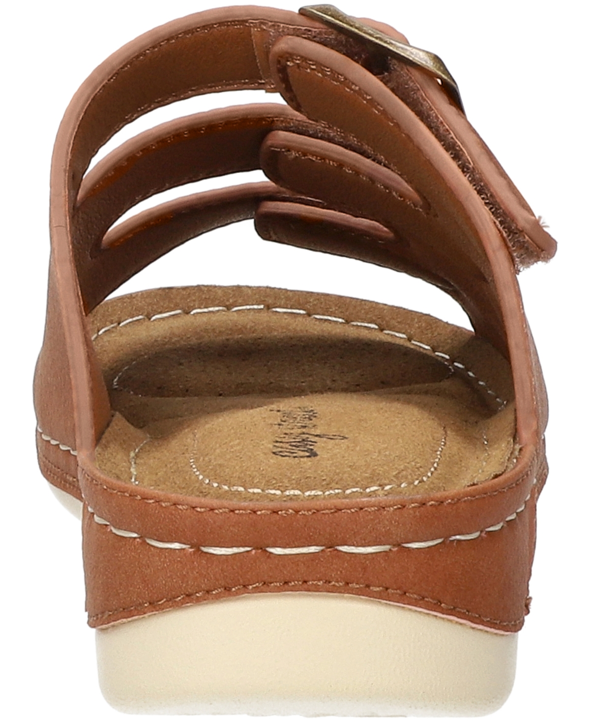 Shop Easy Street Women's Pinterry Comfort Slide Sandals In Tan