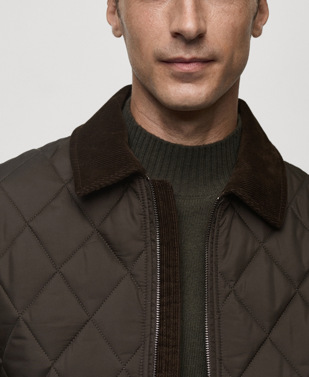 Mango Men's Water-Repellent Quilted Jacket