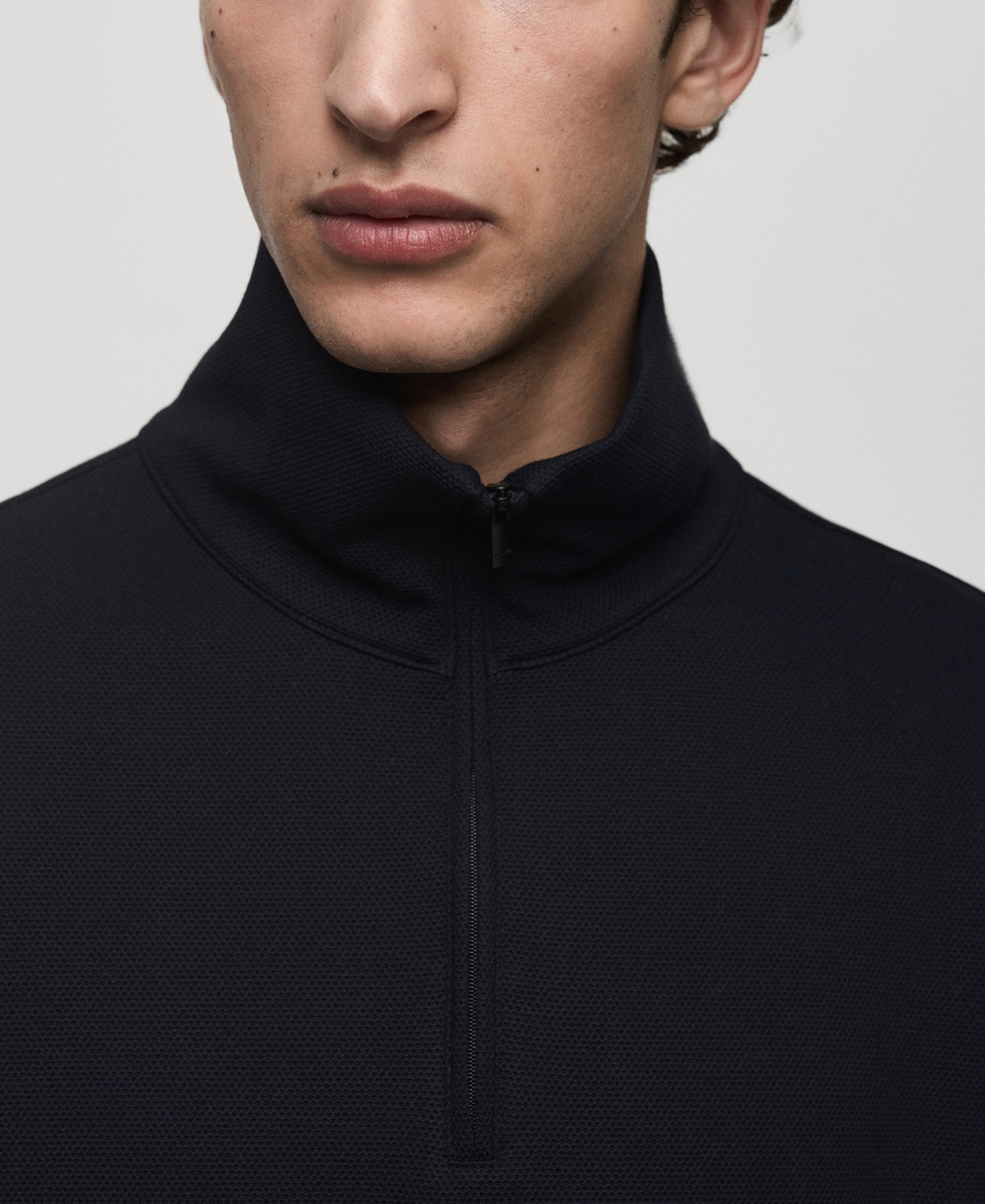 Mango Men's Half-Zip Sweatshirt