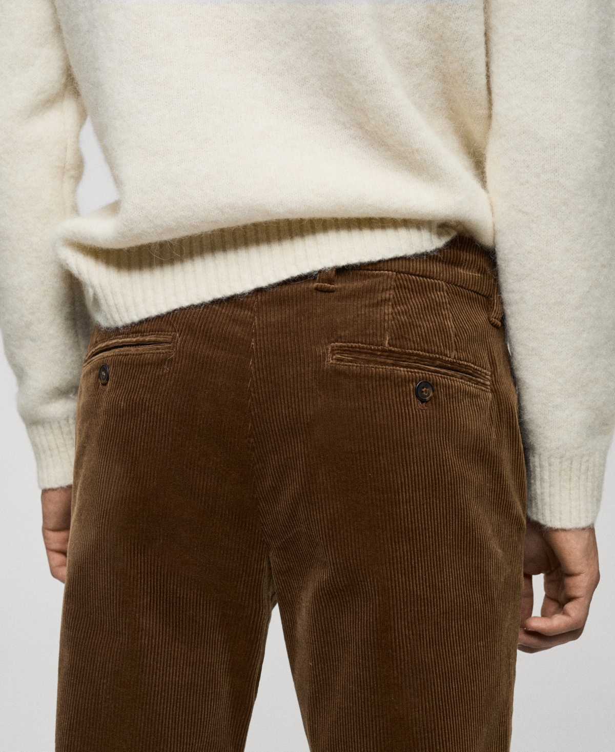 Mango Men's Slim-Fit Corduroy Pants