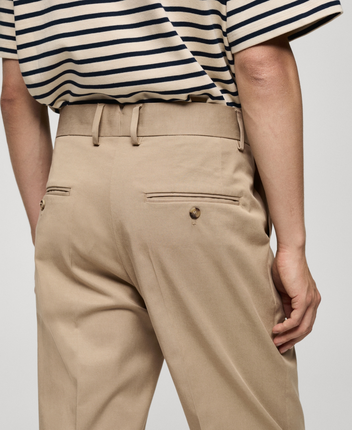 Mango Men's Regular-Fit Cotton Pants