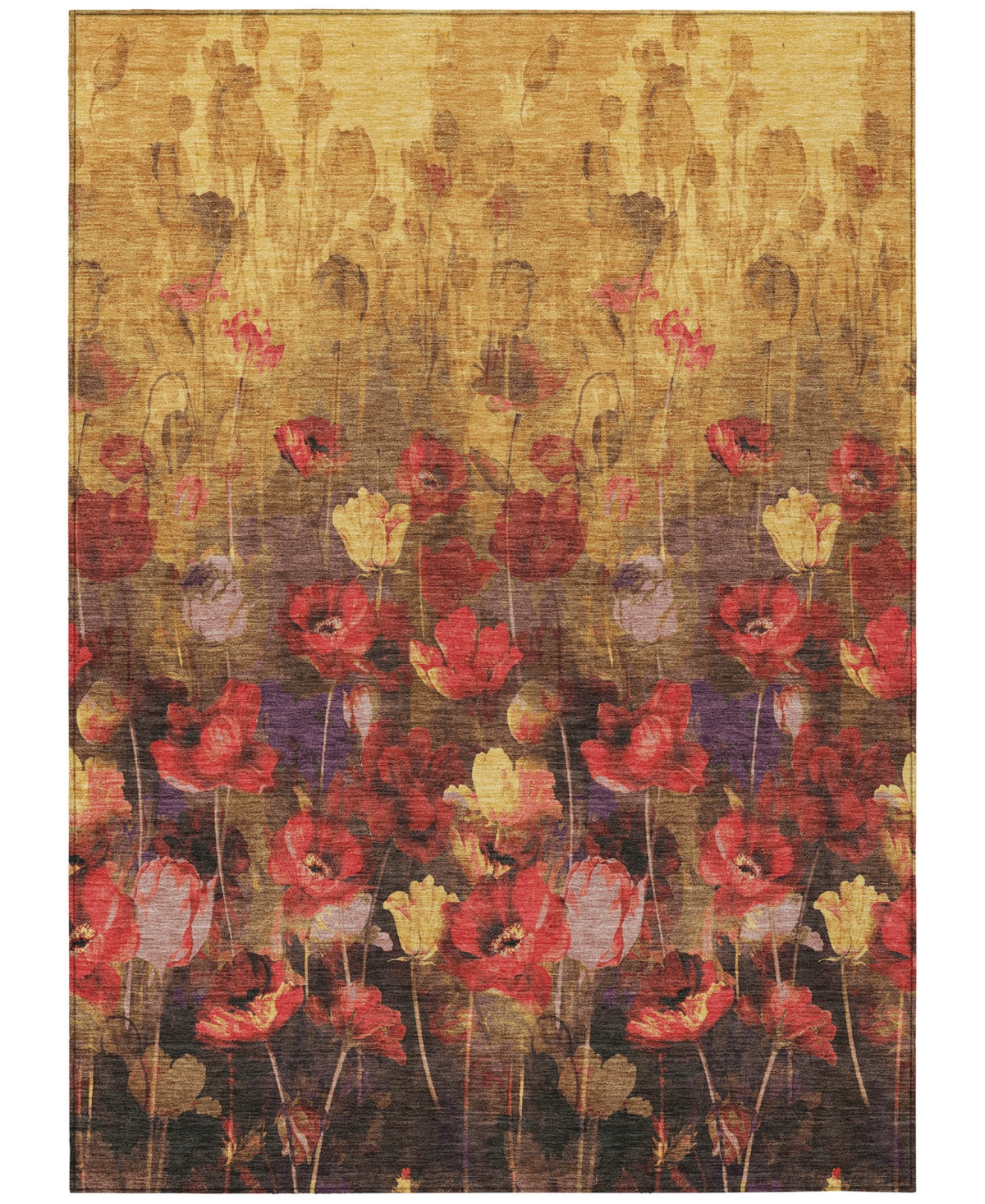 Addison Chantille Machine Washable Acn992 9'x12' Area Rug In Gold
