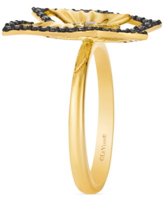 Chocolate Diamond & Nude Diamond Butterfly Ring (1/3 ct. t.w.) in 14k Gold