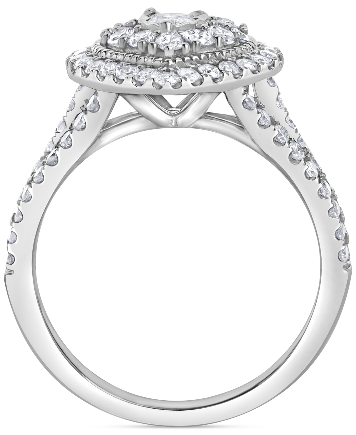 Macy's Diamond Heart Ring (1 Ct. T.w.) In 10k White Gold In White Gold