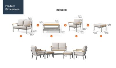 Sencillo 6 Piece Conversation Set