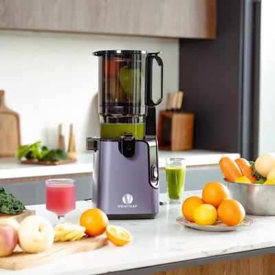 Cold Press Juicer, Masticating Juicer with 5.1 Inch Large Feed Chute, 250W Power High Juice Yield for Batch Juicing