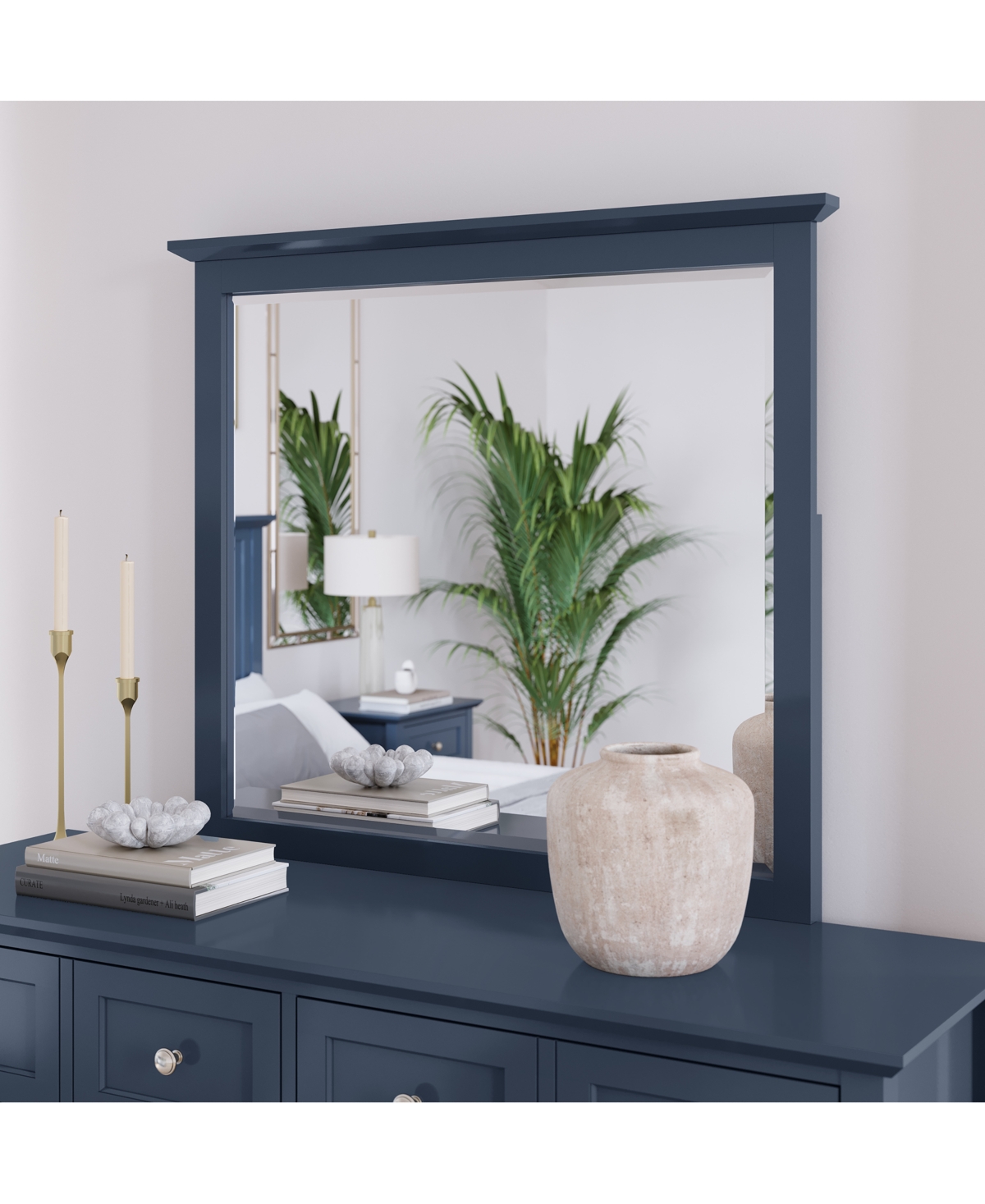 Macy's Hedworth Mirror In Blue