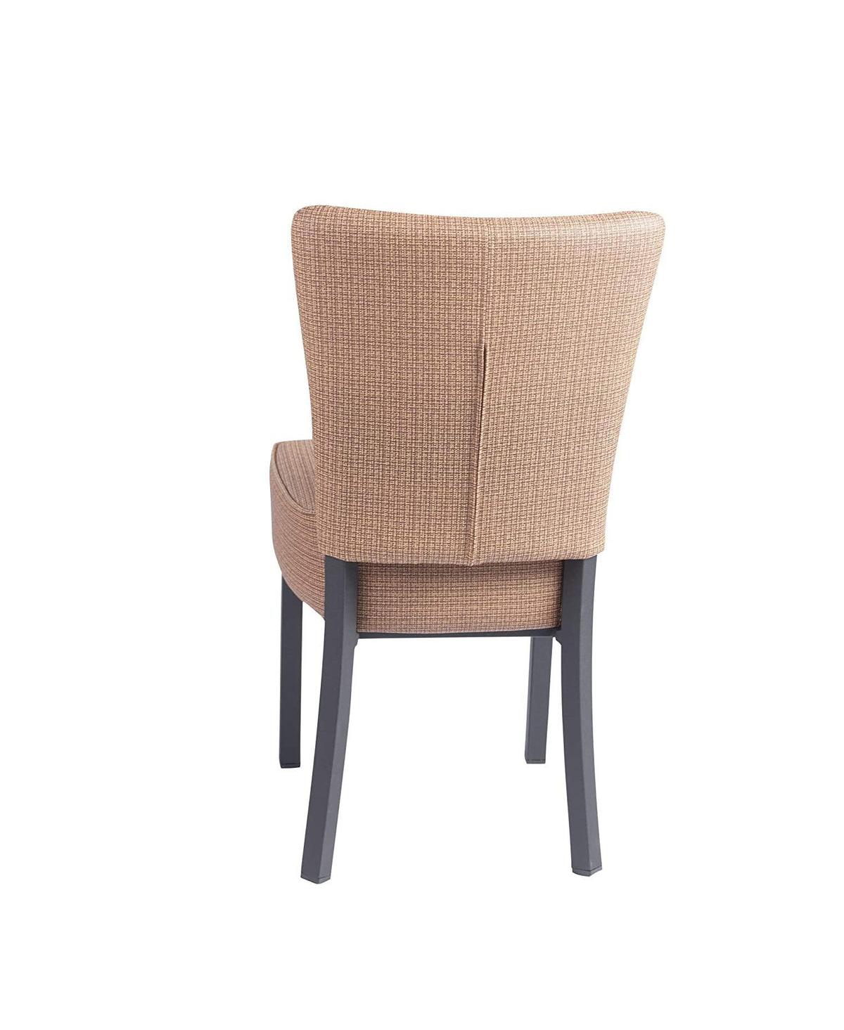 Slickblue Stylish Set of 2 Pu Leather Dining Chairs – Modern Upholstered Kitchen Furniture - Brown