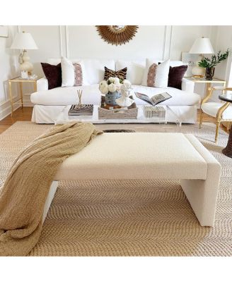 Velvet Bench Look, Velvet Waterfall Upholstered Bench