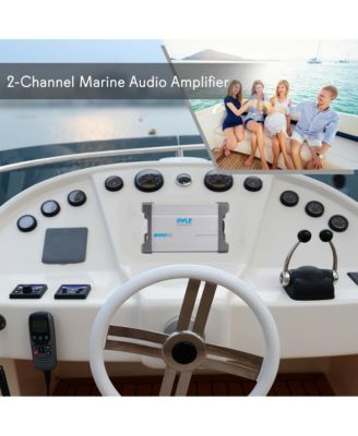 2-Channel Waterproof Marine Amplifier Kit - 600 Watt, AUX/RCA Input