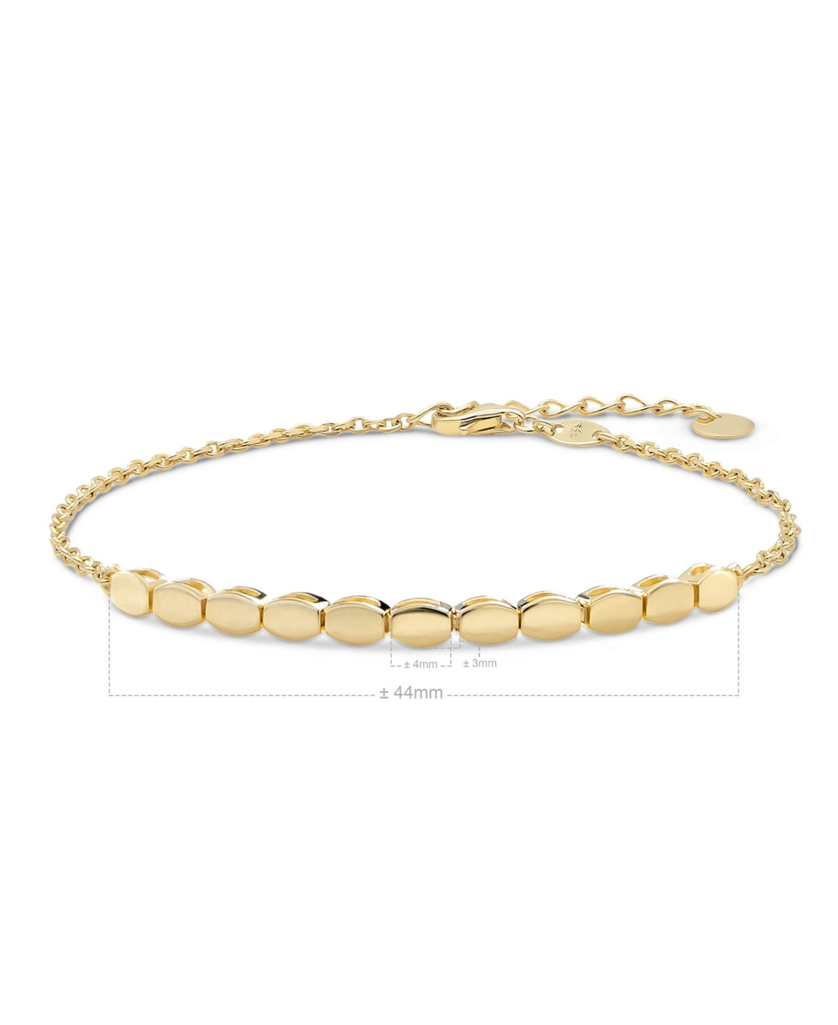 Devata Hexagon Link Chain Bracelet in 14K 6.5 in adj to in, approx. 3.1 grams - gold