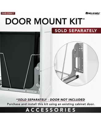 Double Pullout Trash Can 27 qt. for Kitchen, Gray, RV-15KD-13C-S