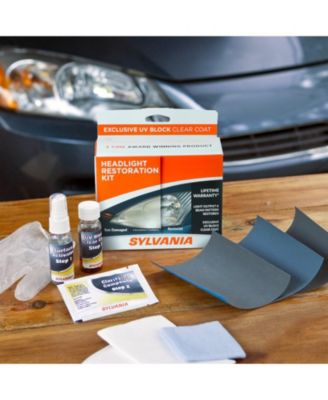 - Headlight Restoration Kit - 3 Easy Steps to Restore Sun Damaged Headlights with Exclusive UV Block Clear Coat, Light Output and Beam Pattern Restored, Long Lasting Protection