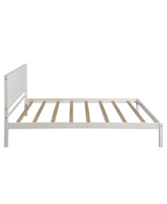 Twin Platform Bed Frame with Headboard - Wood Slat Support, No Box Spring Needed