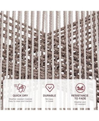  Set of 2  Rattan & Aluminum  Woven Design, Counter Height,  Weather-Resistant Outdoor Bar Stools