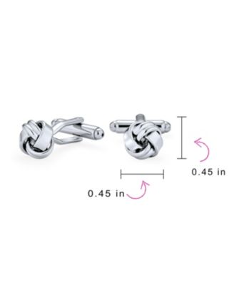 Knot Woven Rope Twist Shirt Cufflinks Stainless Steel