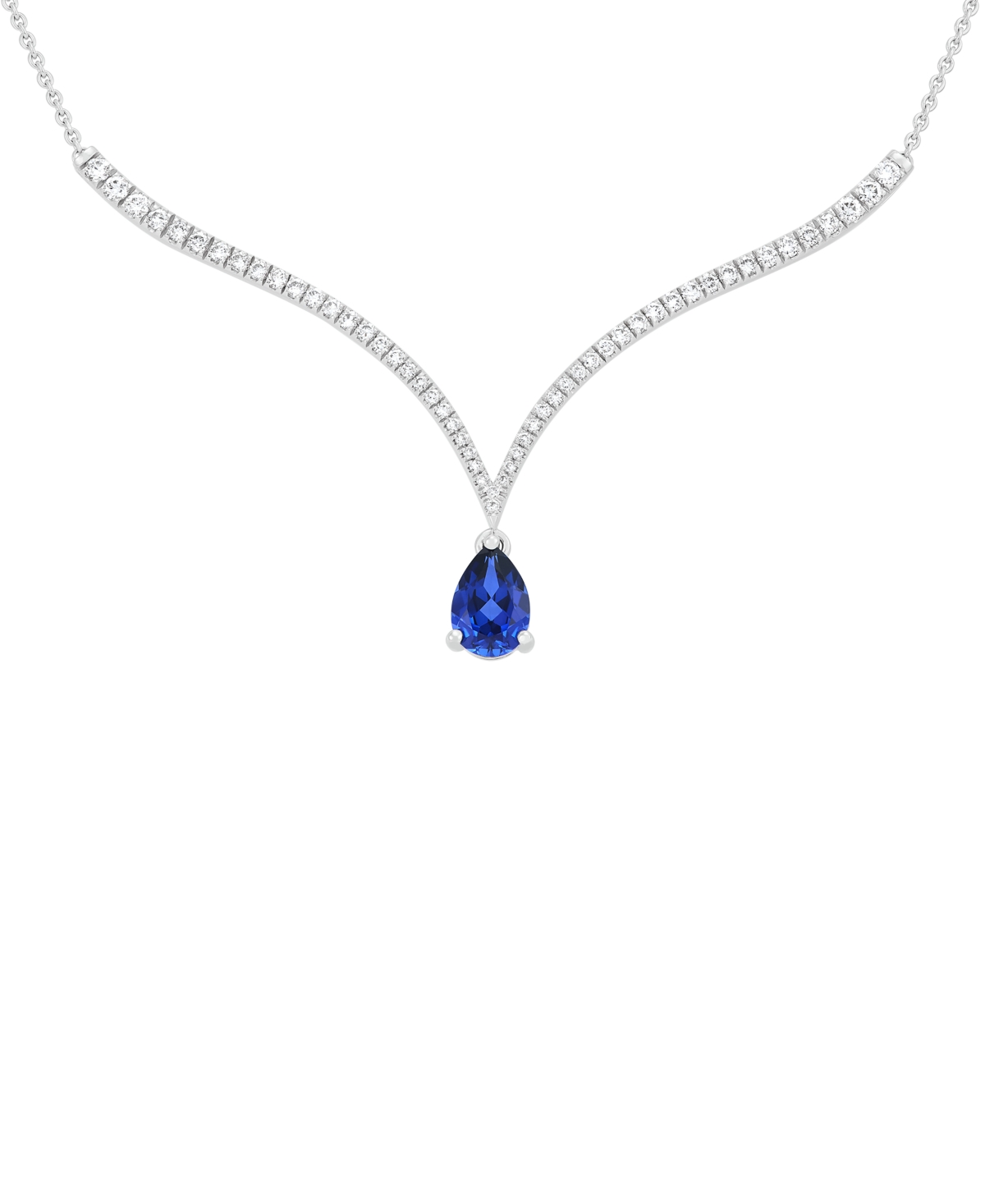 Grown With Love Emerald (1-1/2 Ct. T.w.) & Lab Grown Diamond (1 Ct. T.w.) Fancy 18" Pendant Necklace In 14k Gold (al In Sapphire