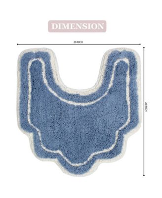 Allure Bathroom U-Shape Contour Toilet Rug, 20" x 20"