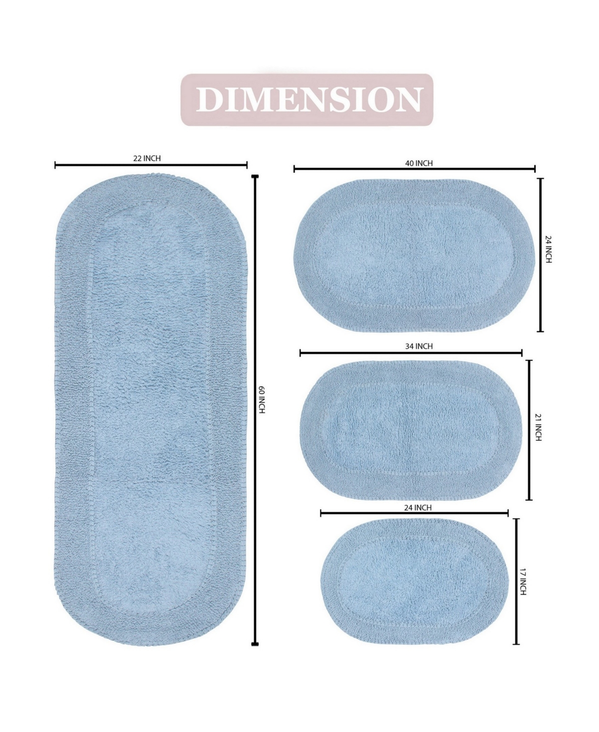 Home Weavers Double Ruffle -Pc. Bath Rug Set