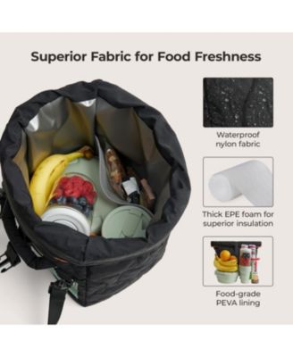 Walker Roll Top Lunch Bag with Adjustable Shoulder Strap Tangerine