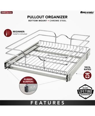 Kitchen Cabinet Pullout Shelf Organizer, 18 x 20 In, 5WB1-1820CR-1