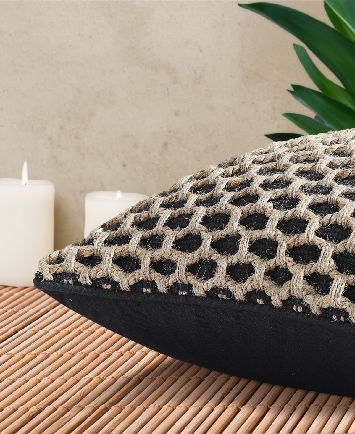 Boho Living Jada Jute Decorative Pillow, 20" X 20"